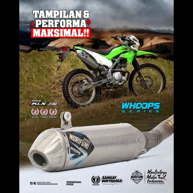 KNALPOT NORIFUMI WHOOPS ORIGINAL - KLX 230 SM