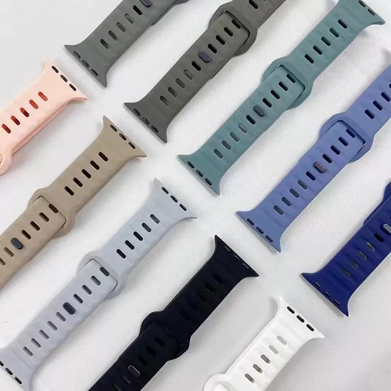 HOLLOW CROSS Knot Silicone Strap Tali Apple Watch 42mm 38mm 40mm 44mm 45mm 41mm ULTRA Seriesr1 2 3 4 5 6 7 8 se