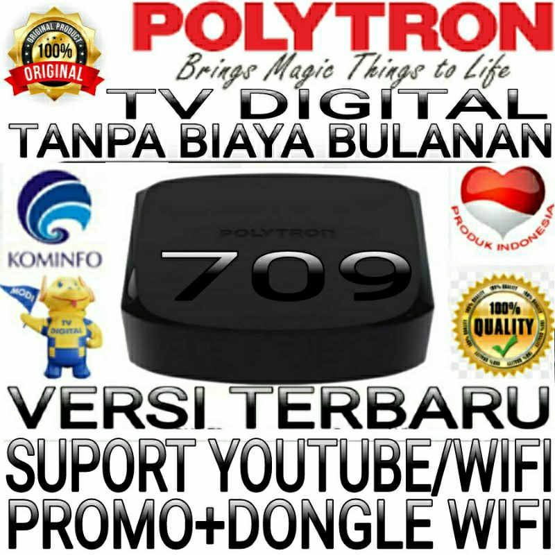 Polytron DVB-T2 PDV T2 Set Top Box Tv Digital Full HD