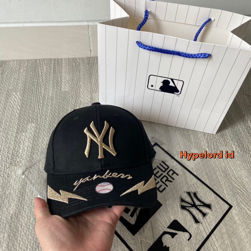 Topi Ny mlb Cap petir Lightning yankess / topi baseball Free Paperbag