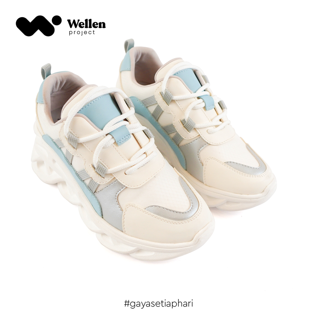WELLEN PROJECT Sepatu Johnson Halley Blue / Sneakers Kasual Wanita Biru