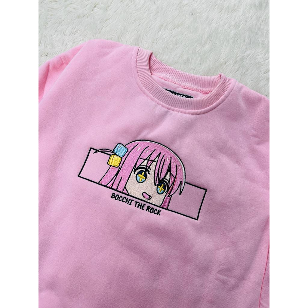 Crewneck Hitori Gotoh Embroidery Bocchi the Rock Anime Manga Premium Unisex