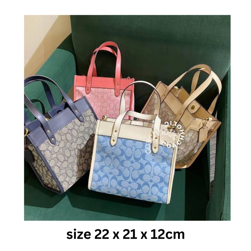 coach field tote 22 jacquard