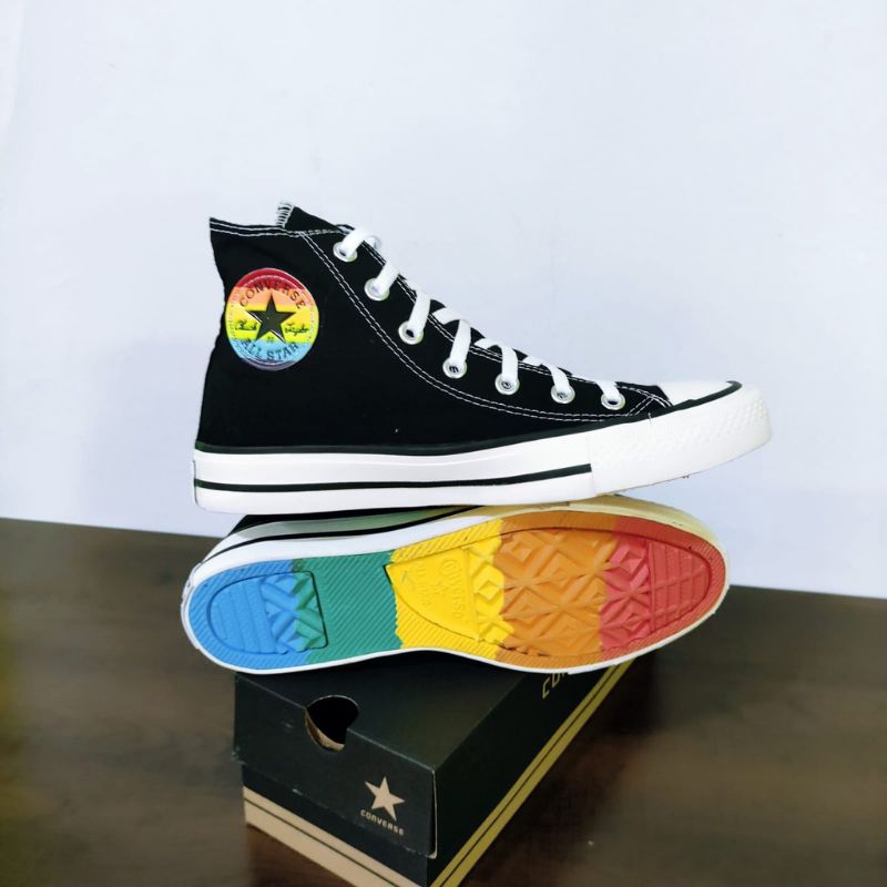 sepatu converse all star chuck taylor rainbow high converse all star classic tinggi rainbow