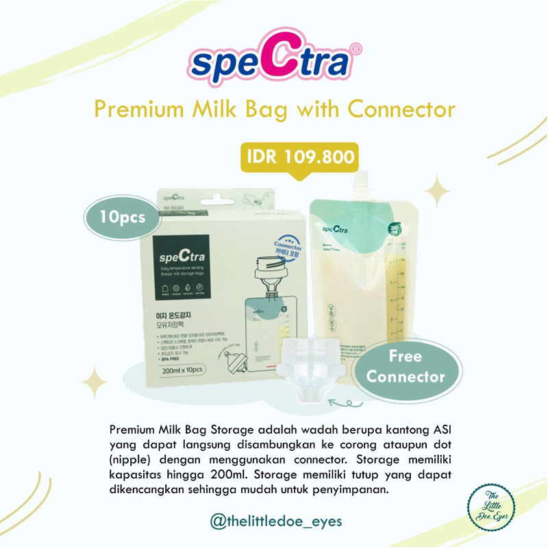 [READY] Spectra Premium Milk Bag with Connector