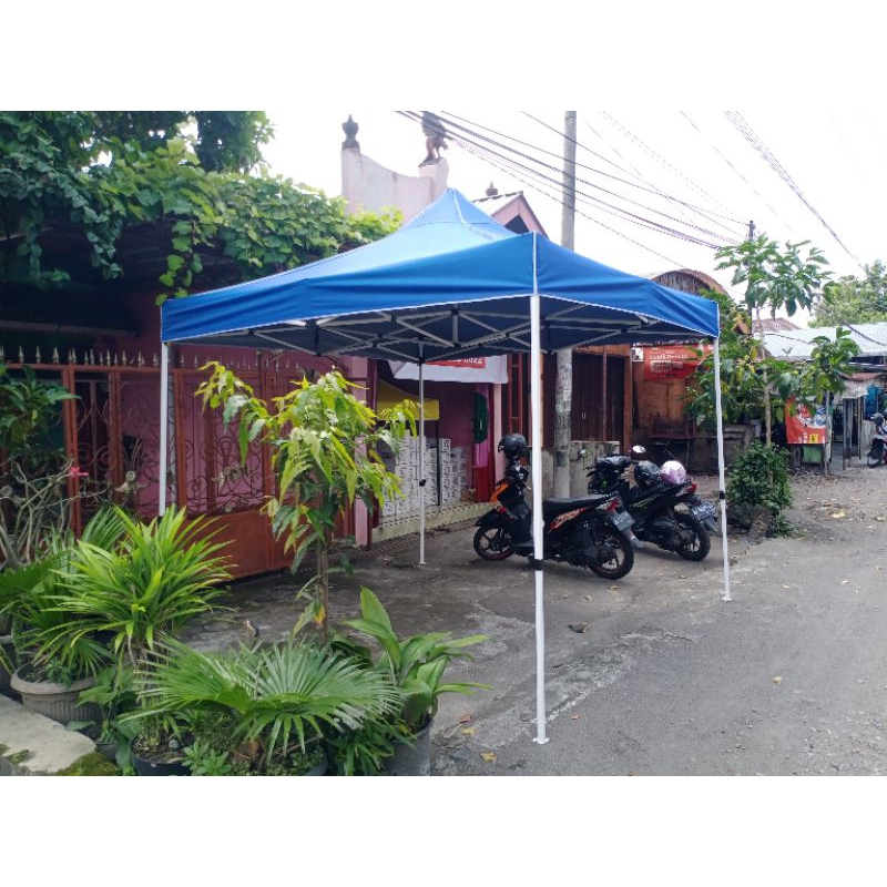 Tenda Lipat Premium Tenda Jualan 3x3 Besi PUTIH