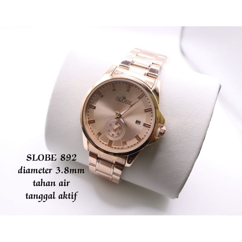 Jam Tangan Wanita original SLOBE892 Rantai stainless steel | Jam Tangan cewek tahan air |  jam Crono Detik aktif Bonus jam  Harga Promosi TERMURAH