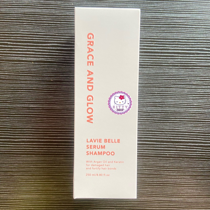 Grace and Glow Lavie Belle Hair Serum Shampoo 250 ML - Shampo Serum Sampo untuk Rambut Rusak dań Wangi Seharian with Argan Oil + Keratin【BPOM】