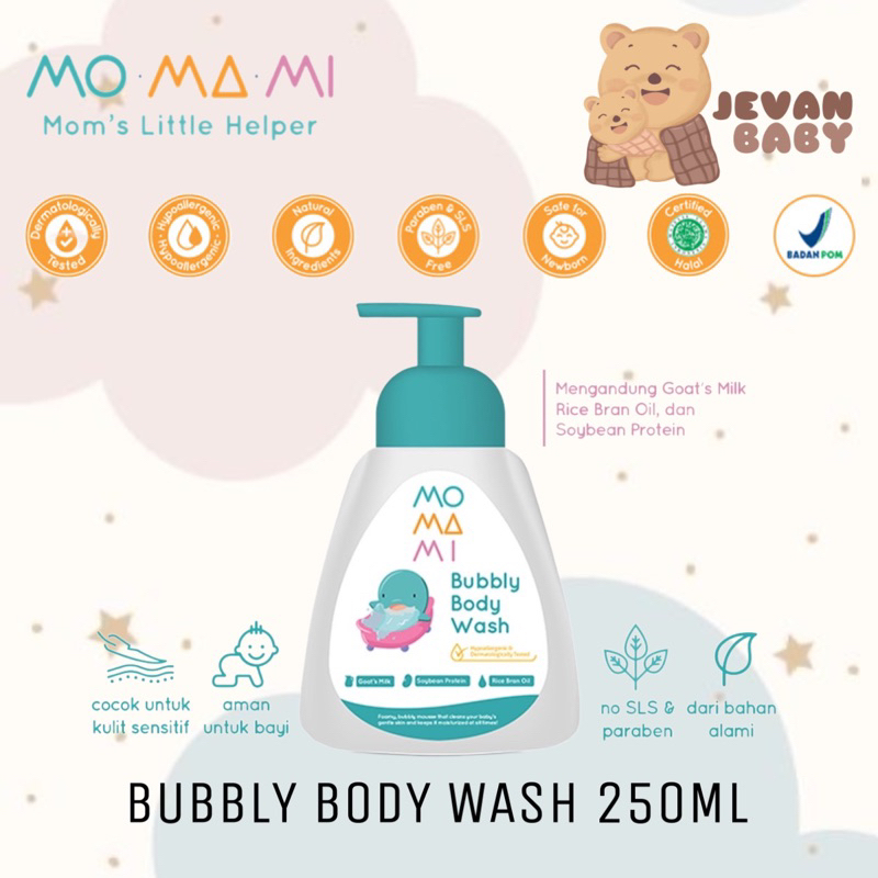 Momami Bubbly Body Wash 250ml / Sabun Mandi Bayi