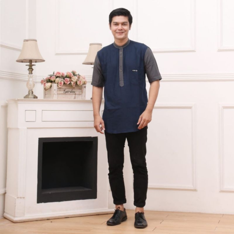 Baju Pria Koko Kurta Kemeja Koko Kurta Lengan Pendek Kekinian Premium