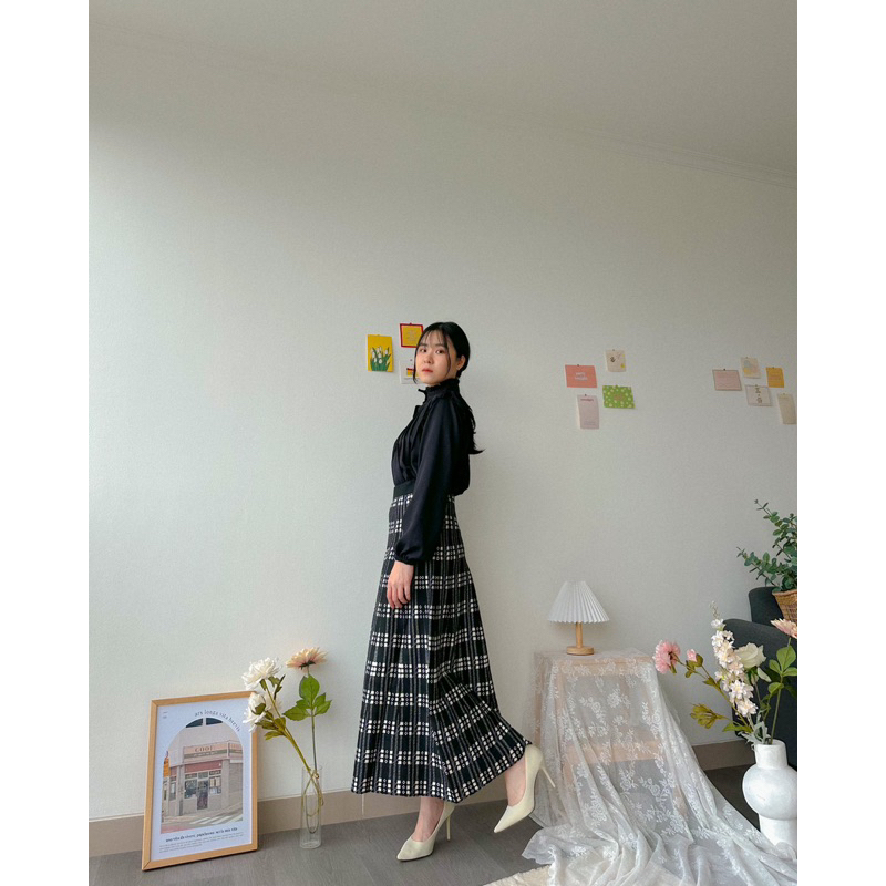 KANON - Agatha Knit Skirt - Rok rajut wool premium A-line musim dingin maxi length