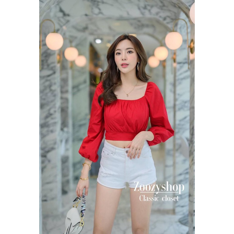 ATASAN ZOOZY MODEL CROP MODEL TALI BELAKANG BLOUSE ZOOZY BANGKOK (BJZY433)