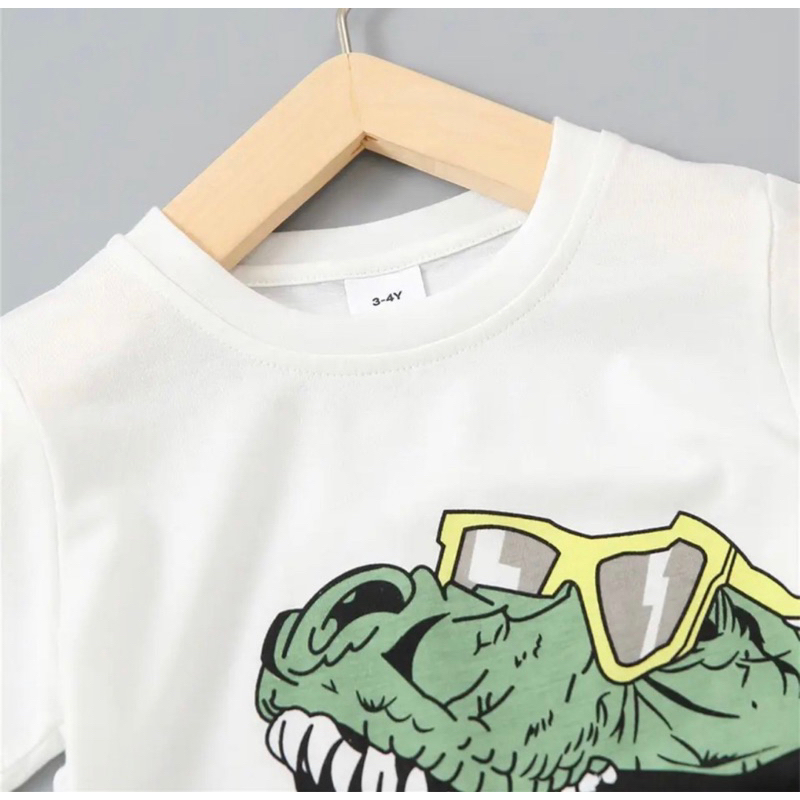 CELANA ANAK DAN BAJU ANAK SETELAN ANAK BERGAMBAR DINO 1-5 TAHUN GROSIR