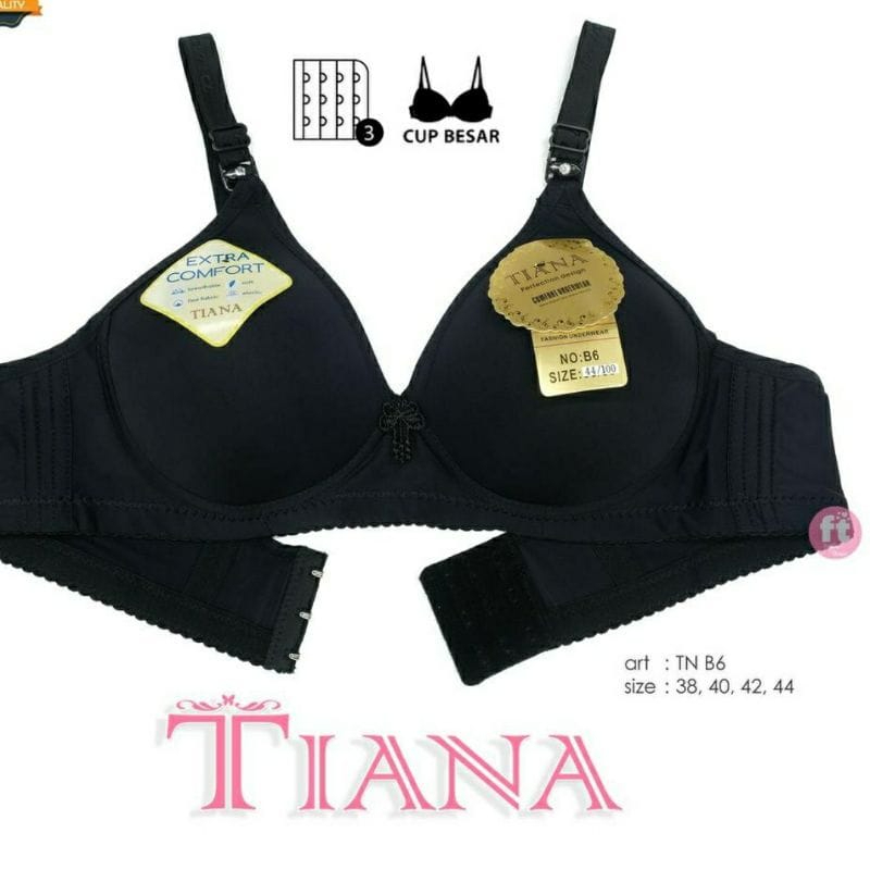 Bra Import Tianaa B6 Bra Wanita Cup Besar Bahan Lembut Dan Nyaman Tanpa Kawat Kait 3 Bayar diTempat COD