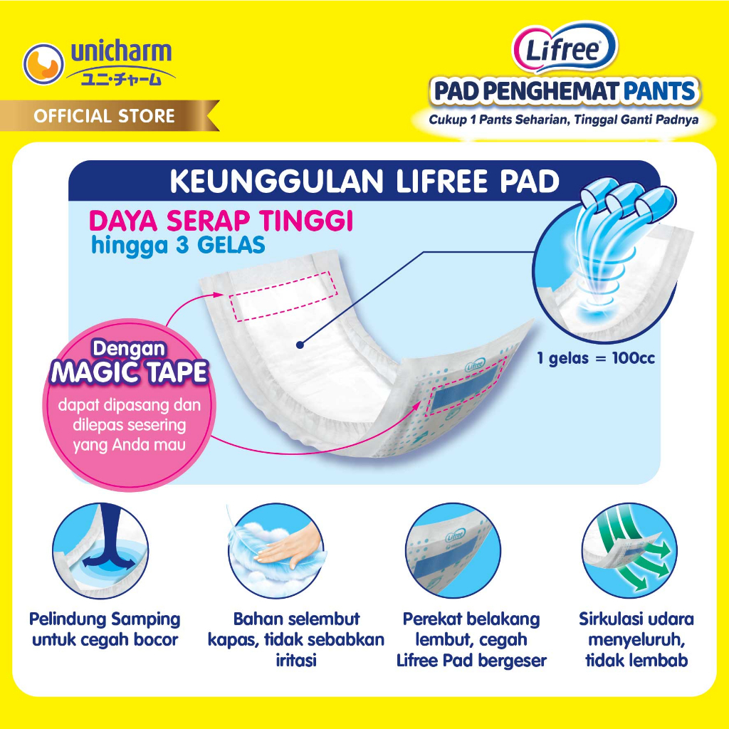 Lifree Pad Penghemat Pants - 15 pads - 2 Packs