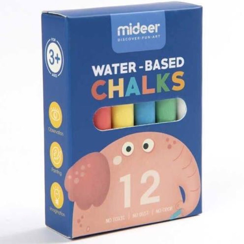 

Mideer water based chalk - kapur tulis anak - kapur warna - non toxic