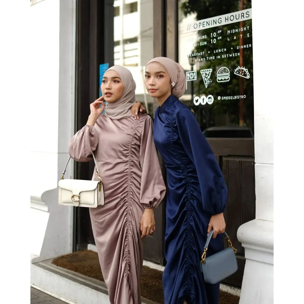 DARLA DRES ANDINI DRES (READY STOK) SILK DRESS PREMIUM VELVET SATIN DRES SERUT DRESS PREMIUM BRIDESM