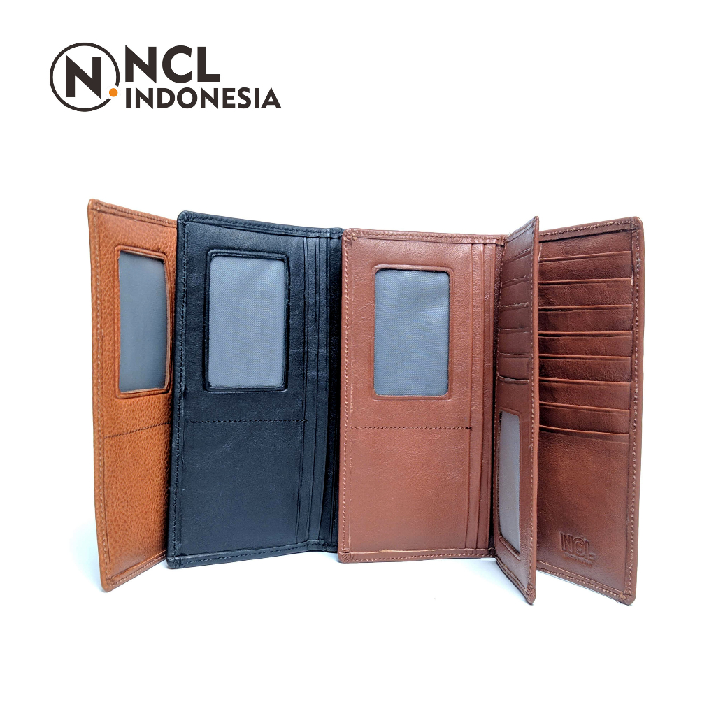 NCL Domopet Pria Kulit Sapi Asli 100% Original Model Panjang Lipat