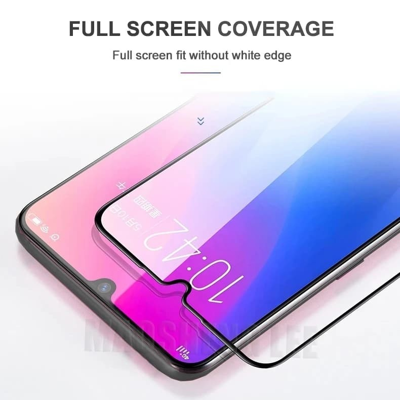 OPPO A5 2020 A9 2020 F1 F1F F1FW F1S F1 PLUS F3 F3 PLUS F5 F7 F9 F9 PRO F11 F11 PRO F15 F17 F17 PRO F19 F19 PRO F19 PRO PLUS Tempered Glass Full Lem 9D Full Cover Anti Gores Kaca - White_Cell