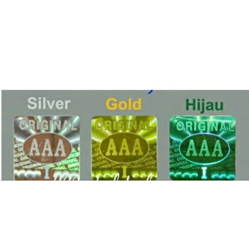 

stiker hologram original A AA
