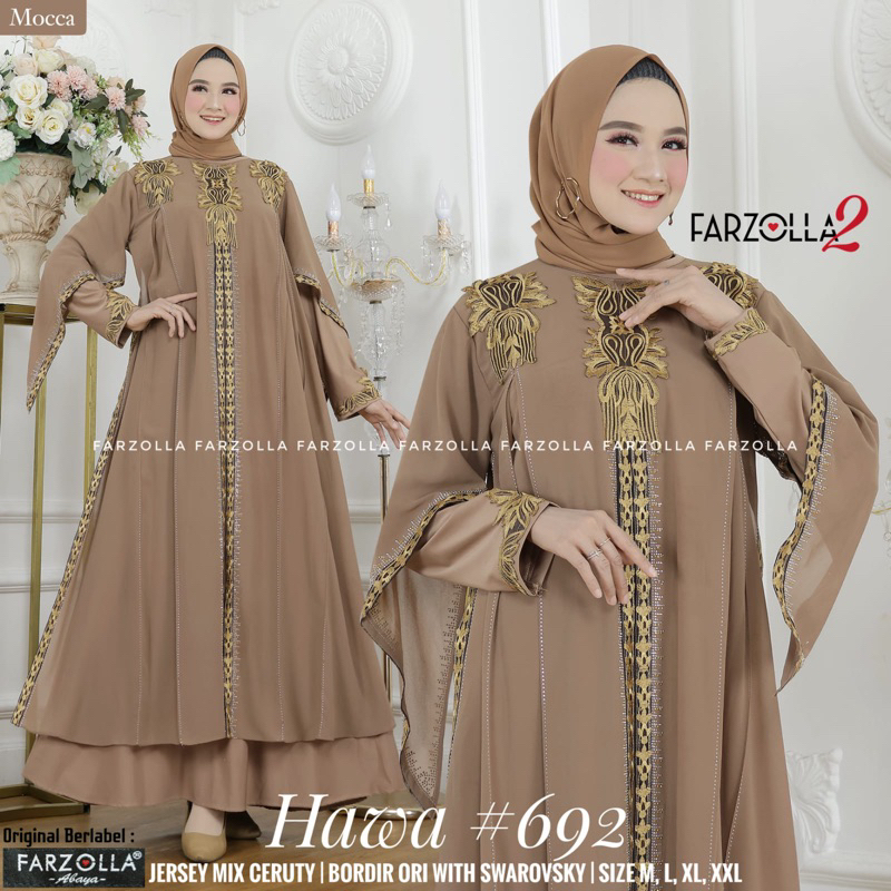 Gamis Hawa #692  Bordir Dress By Original Farzolla 2 Longdress Busana Muslimah
