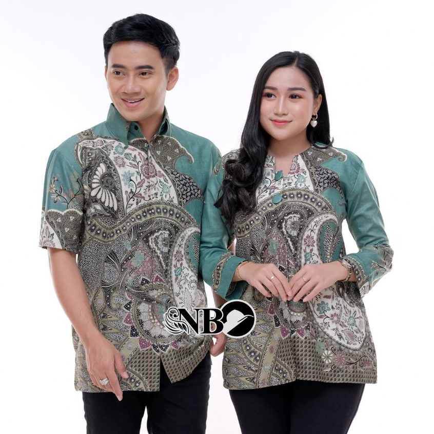 Batik Couple Modern Atasan Blouse Batik Kerja Kantor Wanita Baju Batik Wanita dan Pria Seragam batik M L XL XXL