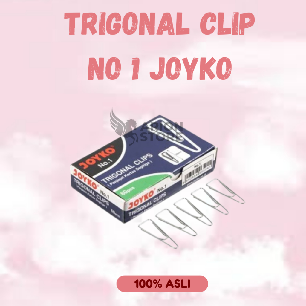 

[ARION STORE] Trigonal Paper Clip Kertas No 1 / No 3 Joyko [DAPAT 60 BIJI]