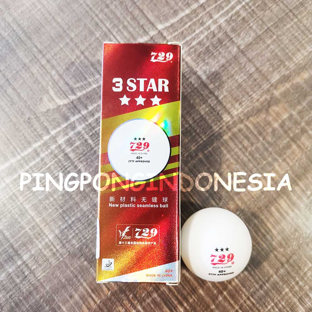 729 - 3 Star Seamless Ball - Bola Pingpong Tenis meja 3 Bintang ITTF 40MM+ Friendship 2 RITC Tanpa S