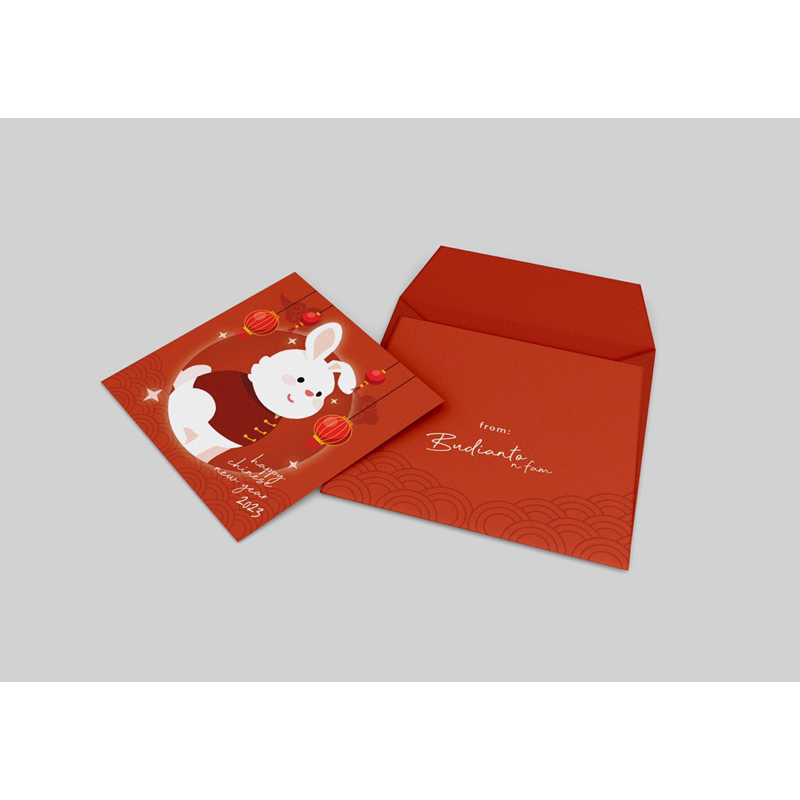 

6 pcs angpao imlek premium tahun kelinci 2023 custom nama