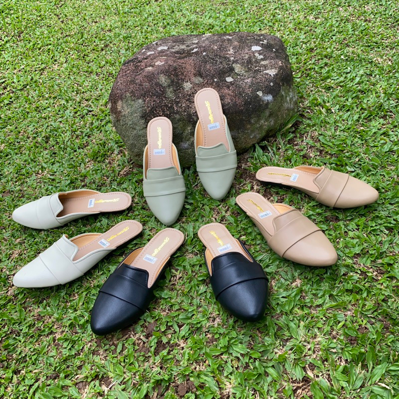 Sepatu flat Shoes wanita Mules Sol Karet Non Slip AP-01