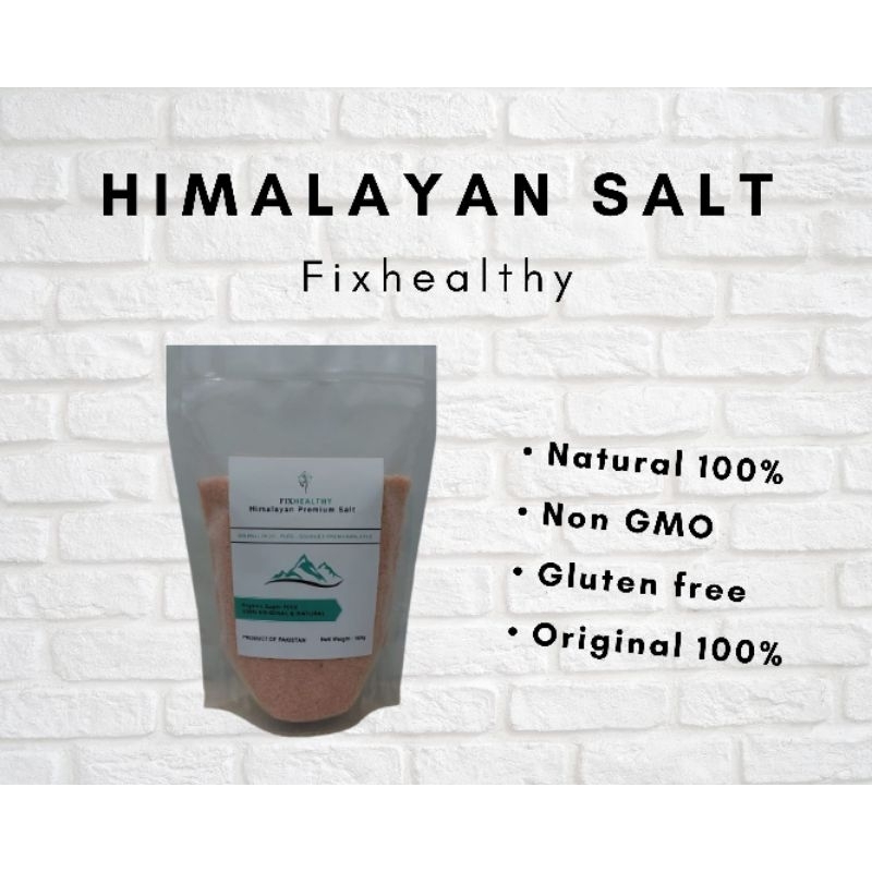 

(Asli)Garam Himalaya Fixhealthy 500gr Himalayan Pink Salt Original Pure Super Fine Himsalt Organic