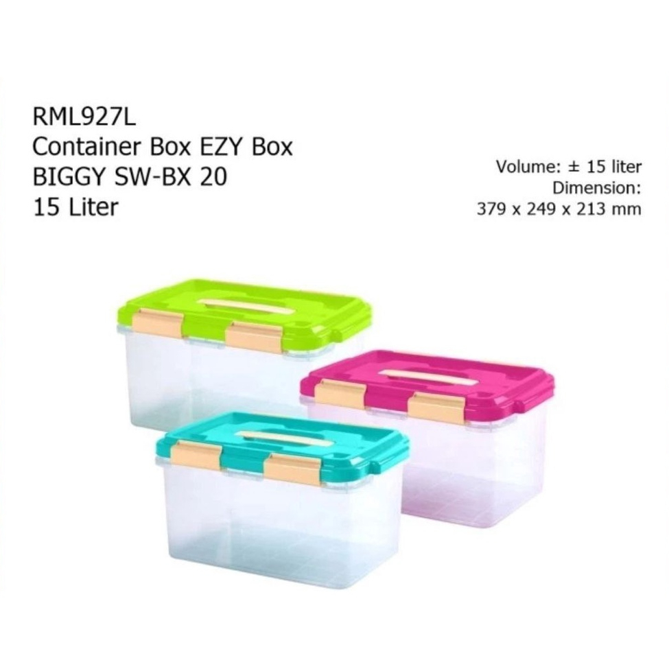 Container Box - Ezy Box 15 Liter - Box Penyimpanan Container - Tempat Kotak Penyimpanan Serbaguna