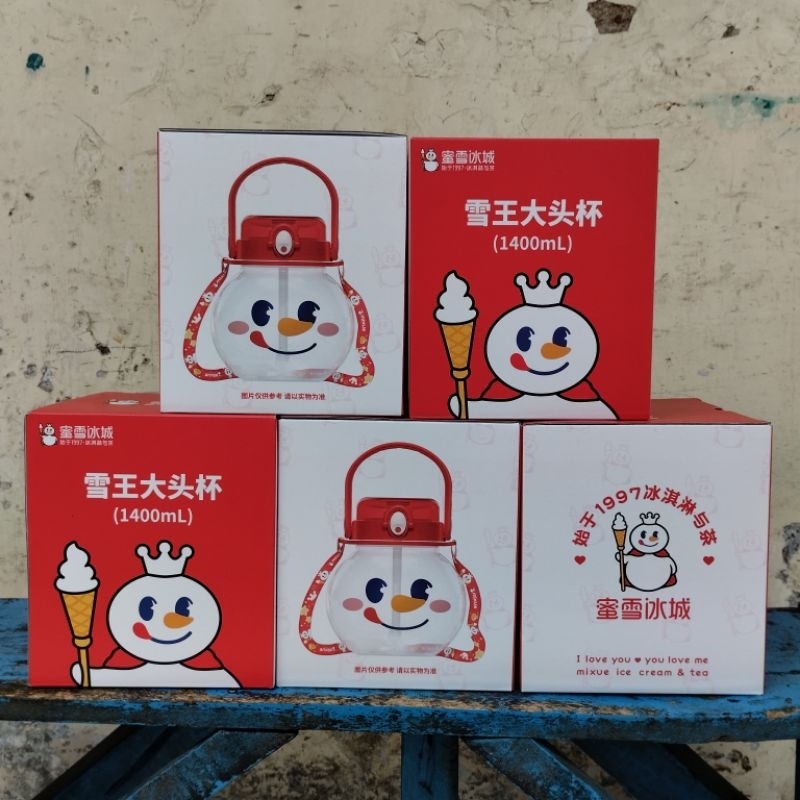 Tumbler Mixue Snow King Big Head Cup 1400ml