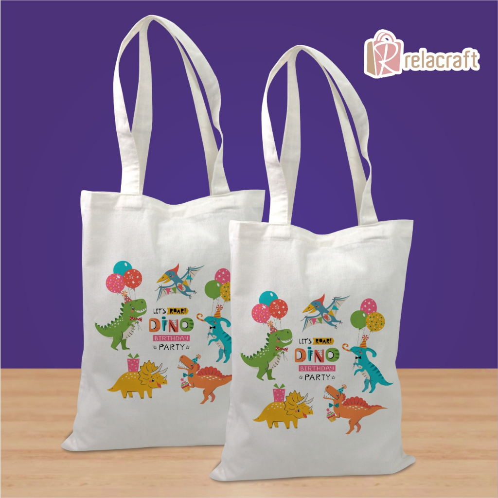 TAS DINO/SOUVENIR ULANG TAHUN/HAMPERS ULANG TAHUN/CETAK FC F4 1 SISI