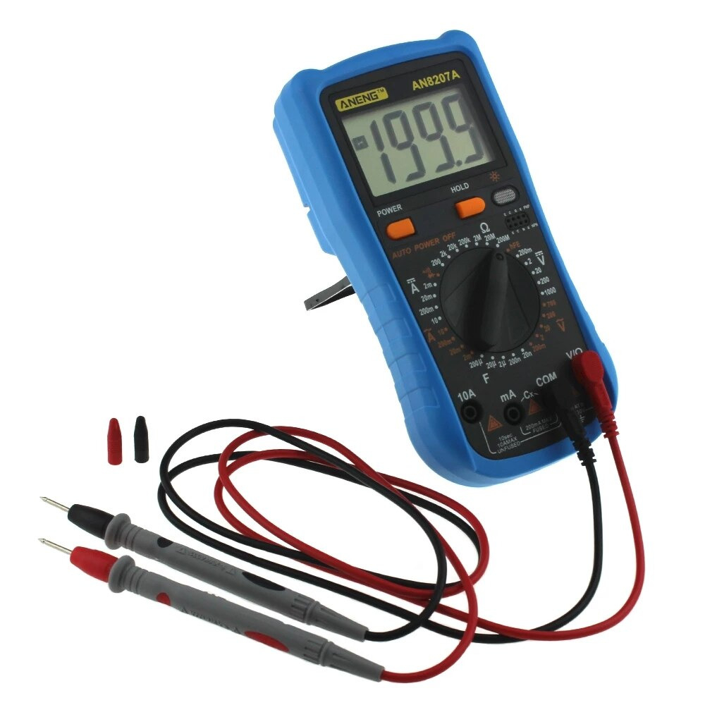 ANENG Digital Multimeter Voltage Tester - AN8207A - Black