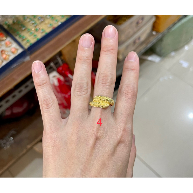 Fifi Fashion Cincin Vietnam Model Perhiasan Lapis Emas C0026