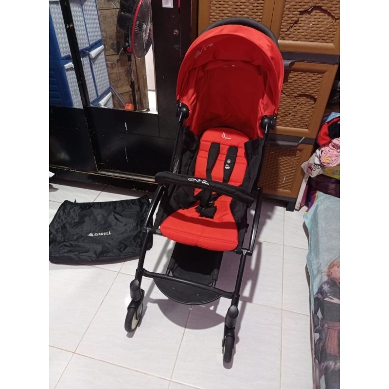 Einhill Armadillo preloved stroller cabin size lengkap tas