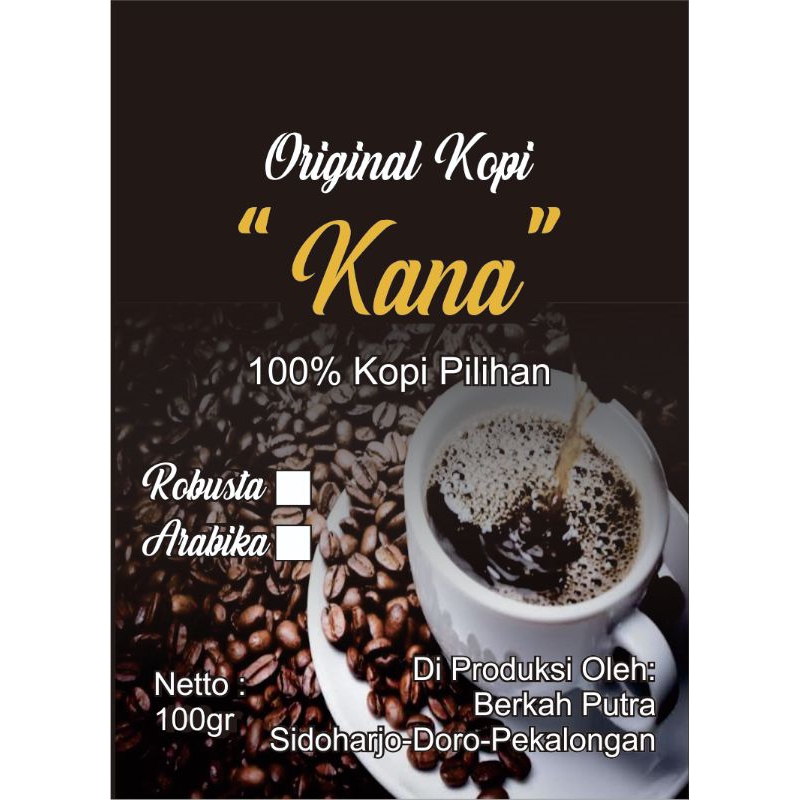 

KOPI ARABICA / ROBUSTA 100 gr 50 gr - KOPI KANA BENGKELUNG Fresh Asli kopi PILIHAN Bubuk Giling Halus (Tanpa Campuran)