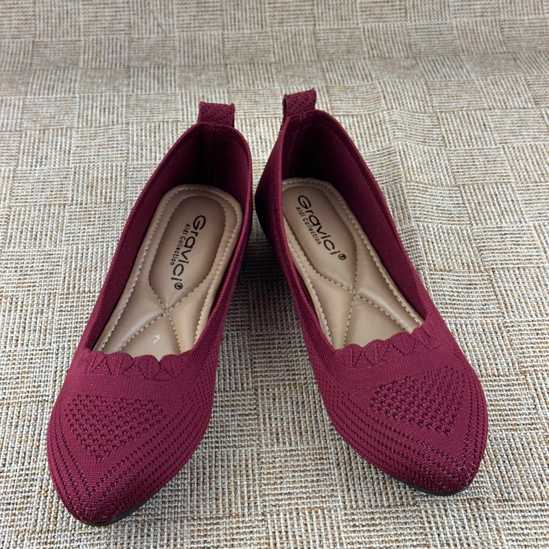 GRAVICI - Sepatu Flat Rajut Import Wanita Elegan DO-35