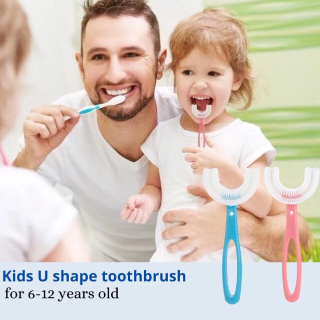 Sikat Gigi Anak Bentuk U Bahan Silikon / Training Toothbrush / Tooth