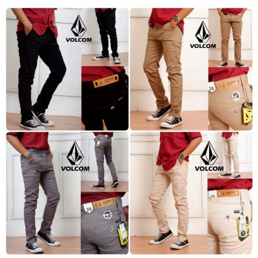CELANA PANJANG CHINO VOLCOM ORIGINAL/CELANA KATUN/CELANA CHINO/CELANA KEKINIAN/CELANA/CELANA DISTRO