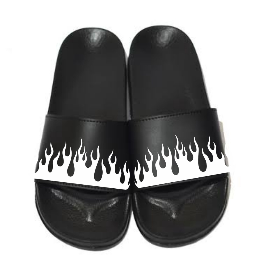 Sandal slop api terbaru Original RF CLTHG Premium Quality sendal slop pria dan wanita tanpa lem sandal slop anti licin termurah sendal slop hitam keren Sandal slide maternal terlaris