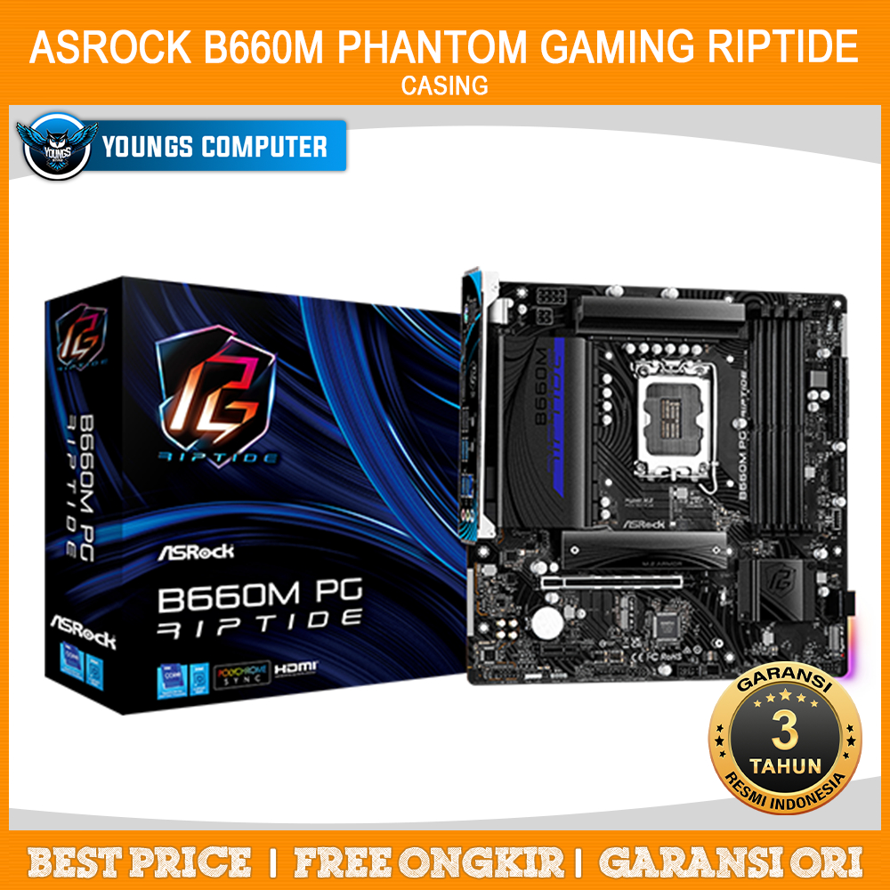 ASROCK B660M PHANTOM GAMING RIPTIDE | MOTHERBOARD INTEL LGA1700 DDR4