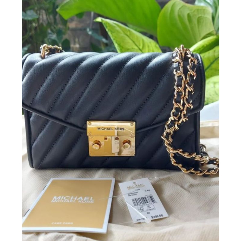 MK Rose Small Quilted Flap