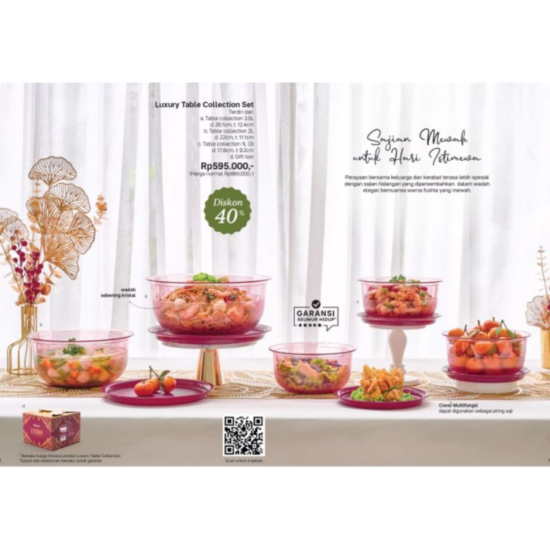 set tupperware luxury table collection