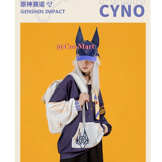 Jaket Hoodie Sweater Game Genshin Impact Cyno