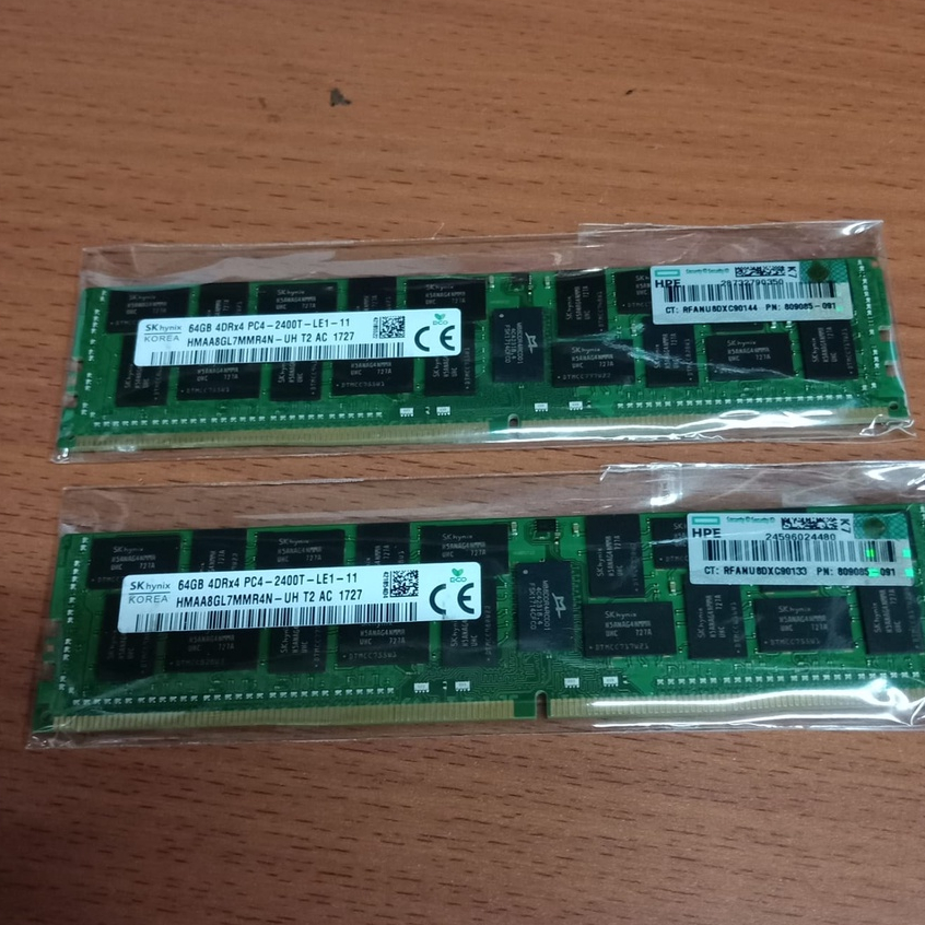 Memory ram server 64Gb 4DRx4 PC4-2400T ECC REG/RDIMM XEON SERVER BERGARANSI LIKE NEW