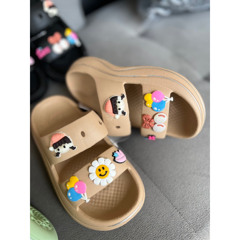 Sandal Slop Fuji wedges anak motif gladis