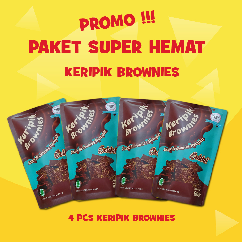 

Paket Super Hemat 4 Keripik Brownies Brownieholicbdg