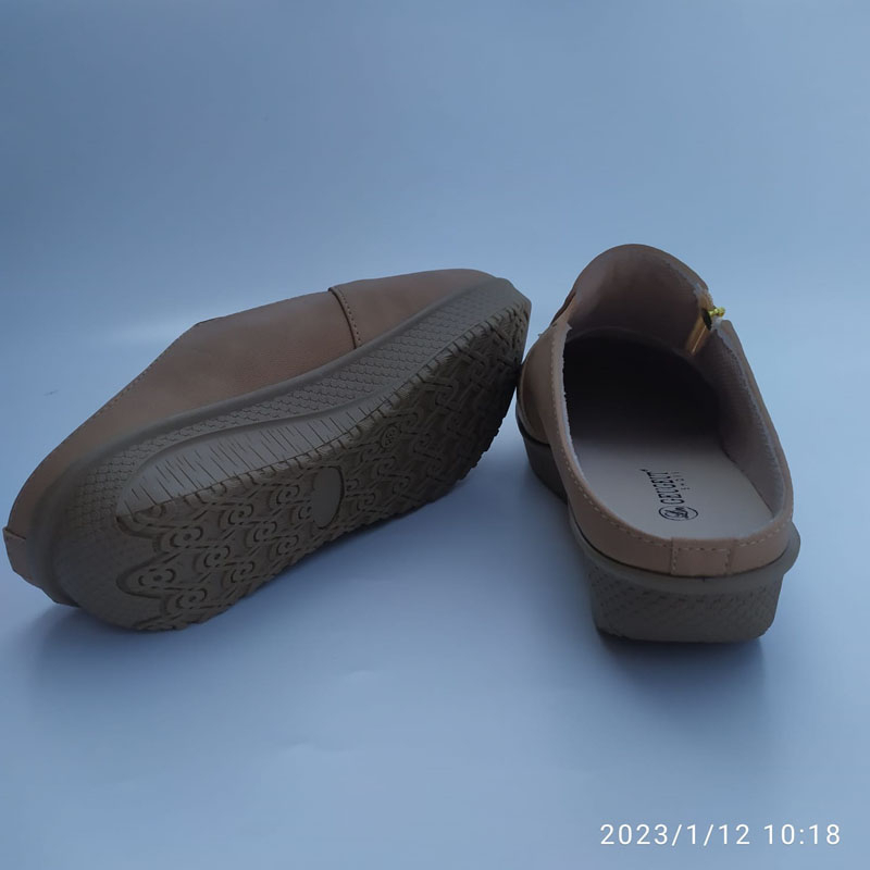 GEUGEUT - Sandal Sepatu / Bustong Wanita Sintetis Cream Murah Original Terbaru Kekinian